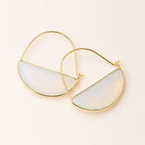 Scout Curated Wears - Stone Prism Hoop - Opalite/Gold