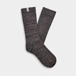 UGG Rib Knit  Slouchy Crew  Sock Grey/Black