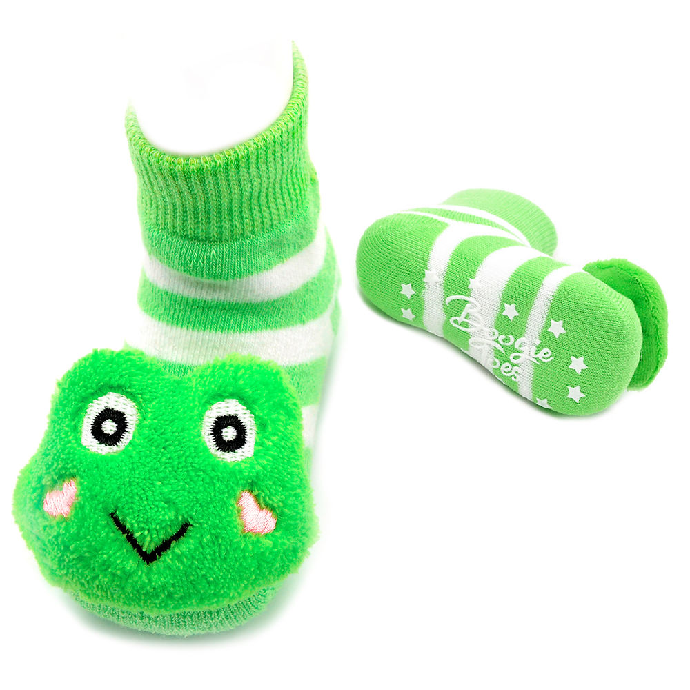 Boogie Toes Rattle Socks Green Frog 