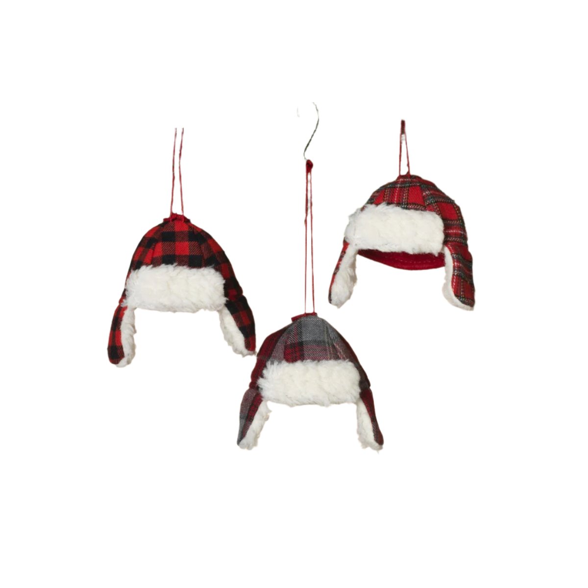 Gerson 2" Plaid Winter Hat Ornament