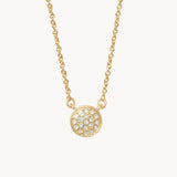 Spartina Gold Necklace 18" Stronger/Pave Disk