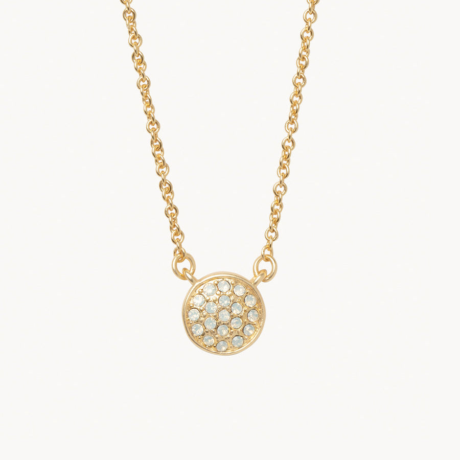 Spartina Gold Necklace 18" Stronger/Pave Disk