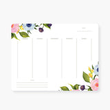 2021 Co garden floral weekly calendar pad