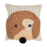 Mud Pie - Mini Hooked Dog Pillows - Brown