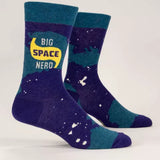 Blue Q - Big Space Nerd Men's Crew Socks