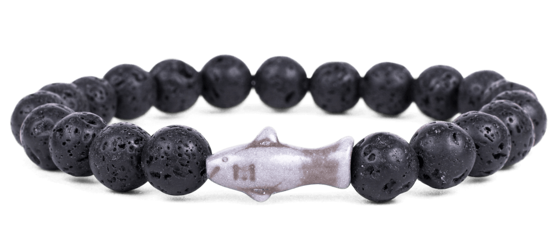 Fahlo The Shark Voyage Bracelet Lava Stone