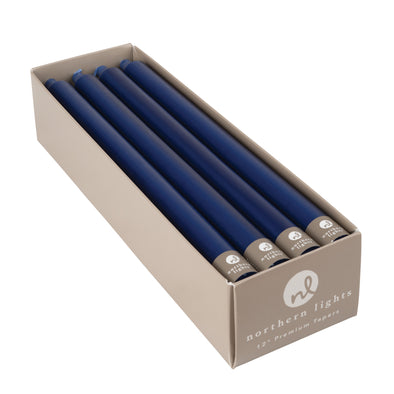 Northern Lights 12" Taper Candles Midnight Blue