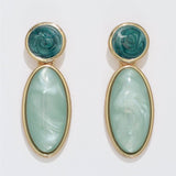 Periwinkle - Earrings - Mint Tones in Gold Drops