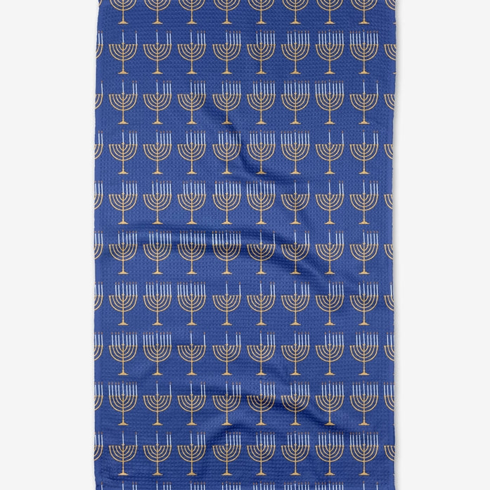 Geometry Tea Towel Come Light The Menorah