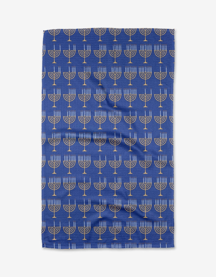 Geometry Tea Towel Come Light The Menorah