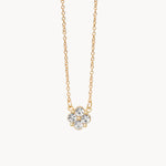 Spartina 449 Gold Necklace 18" Blessed/Crystal Clover