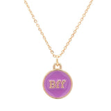 Rebecca Accessories - Pendant Necklace - BFF - Purple