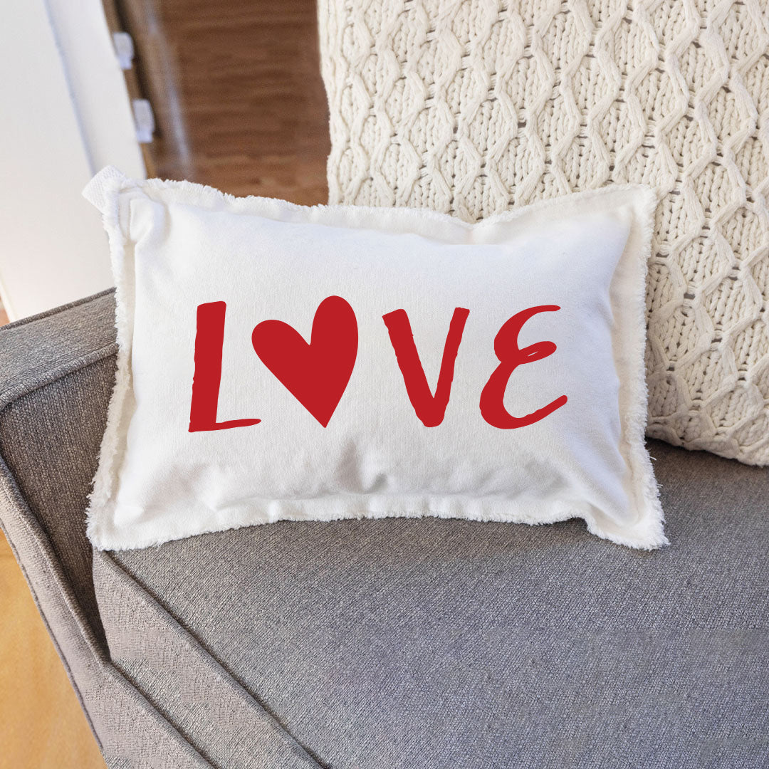 Rustic Marlin 12 x 18 Pillow Valentine's Red Love Heart