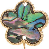 Rain Gold Abalone Shell Flower Earrings