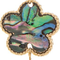 Rain Gold Abalone Shell Flower Earrings