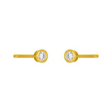 fyb Gold Marisol Bezel Stud 2MM