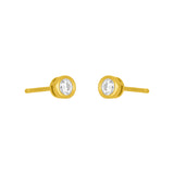 fyb Gold Marisol Bezel Stud 3MM