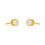 fyb Gold Marisol Bezel Stud 4MM