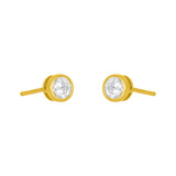 fyb Gold Marisol Bezel Stud 4MM