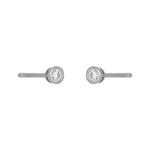 fyb Silver Marisol Bezel Stud 2MM