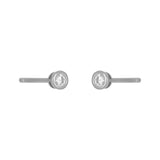 fyb Silver Marisol Bezel Stud 2MM