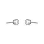 fyb Silver Marisol Bezel Stud 3MM