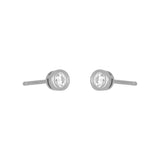 fyb Silver Marisol Bezel Stud 3MM