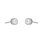 fyb Silver Marisol Bezel Stud 4MM