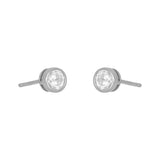 fyb Silver Marisol Bezel Stud 4MM