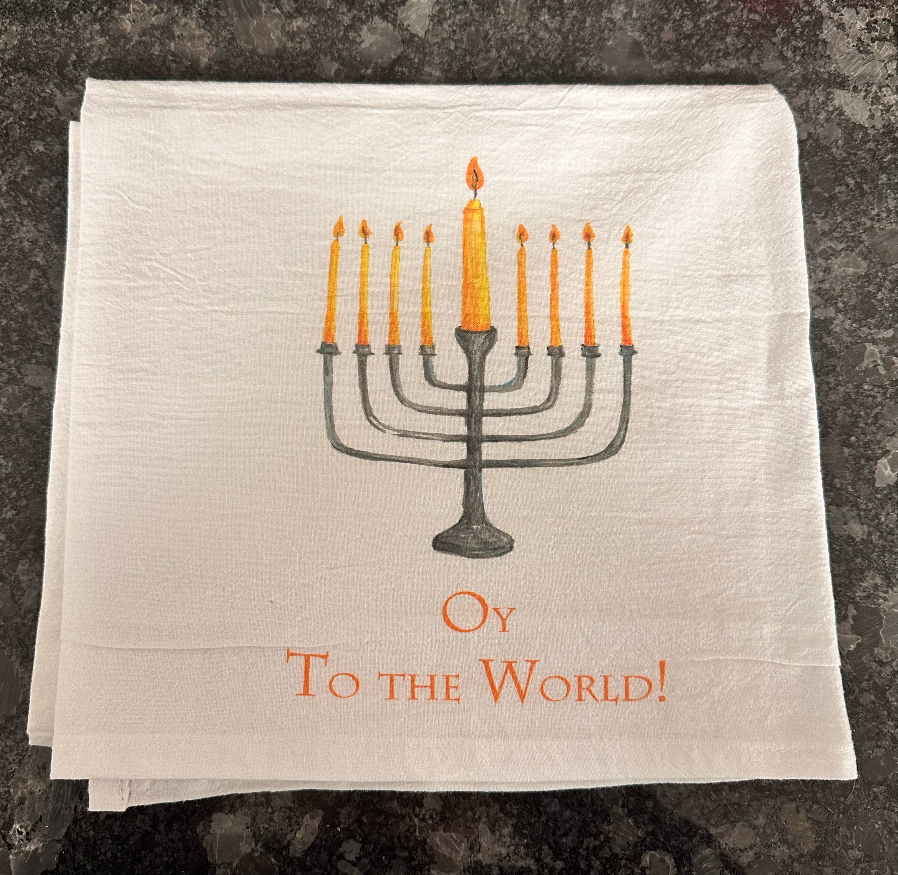 Tina Labadini Designs Tea Towel Oy To The World