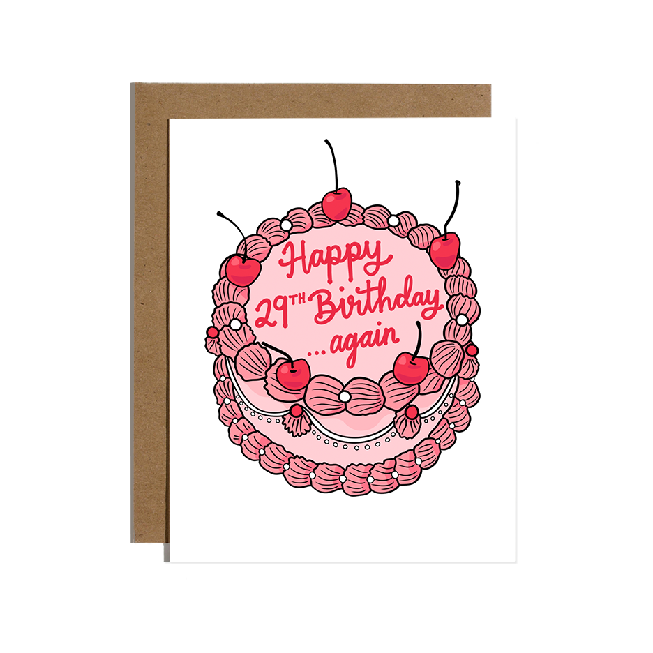 Brittany Paige 29th Cake Birthday Card