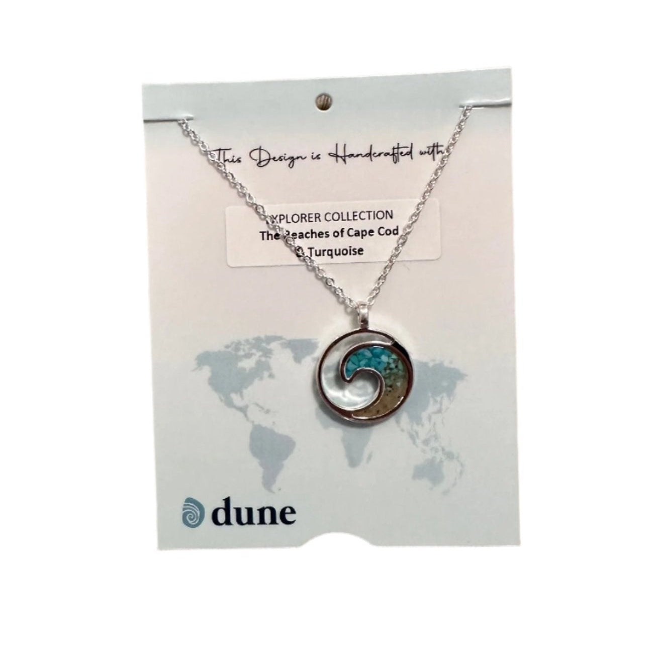 Dune Jewelry - Explorer Wave Necklace - Turquoise Gradient - Cape Cod Beaches