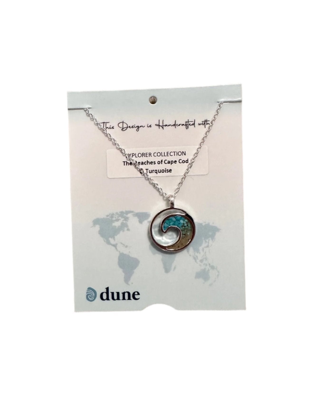 Dune Jewelry - Explorer Wave Necklace - Turquoise Gradient - Cape Cod Beaches