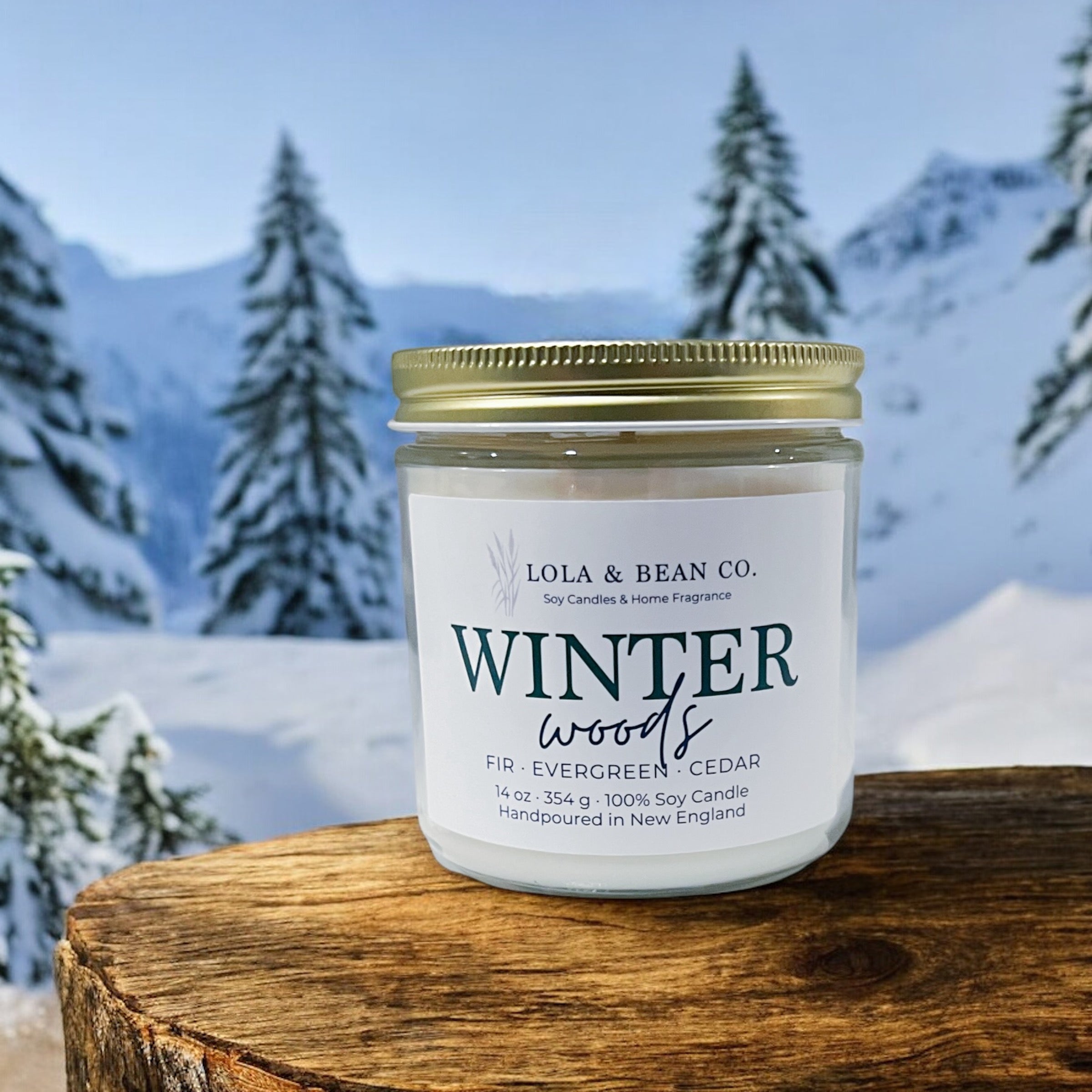 Lola & Bean 7.5 oz Soy Candle Winter Woods