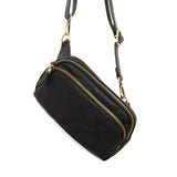 Joy Susan Kylie Double Zip Sling/Belt Bag Black