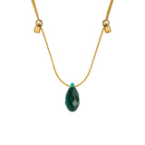 &LIVY Hyevibe Crystal Slider Gold Emerald