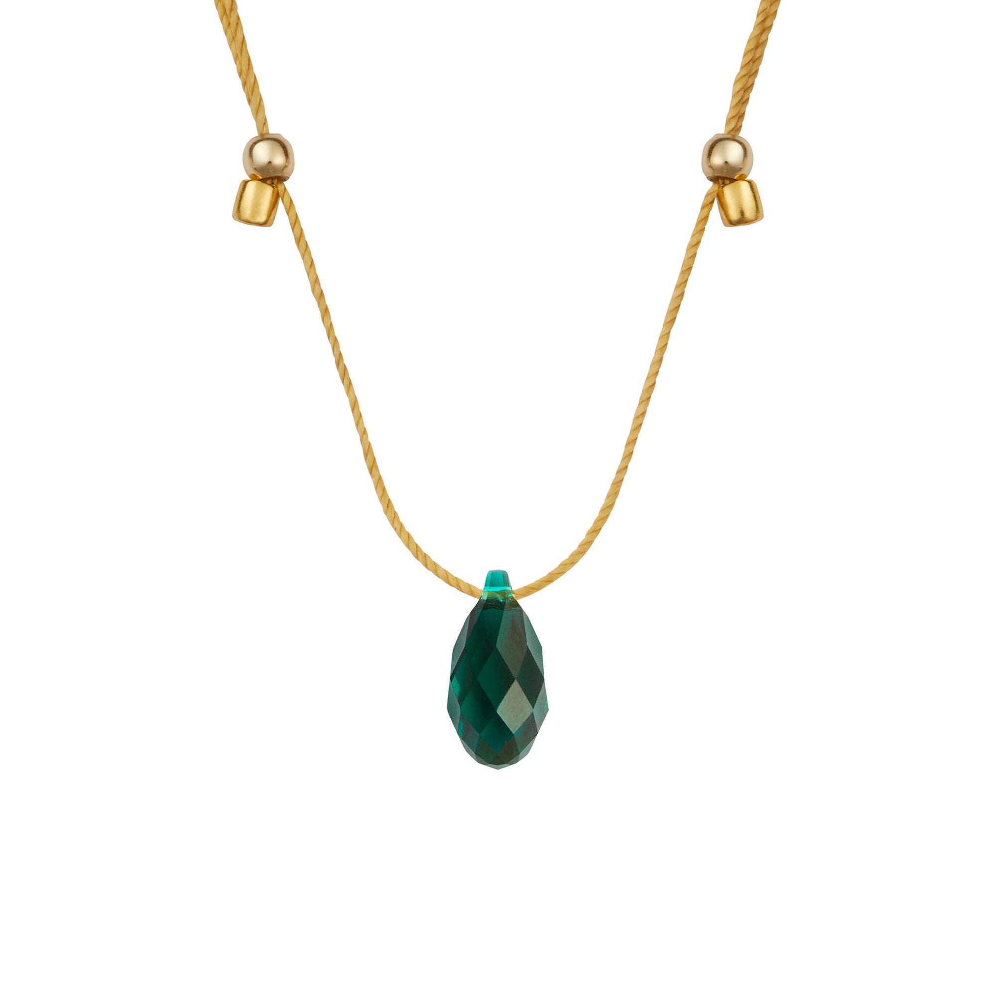 &LIVY Hyevibe Crystal Slider Gold Emerald