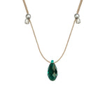 &LIVY Hyevibe Crystal Slider Silver Emerald