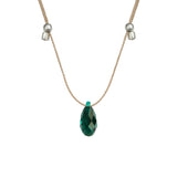 &LIVY Hyevibe Crystal Slider Silver Emerald