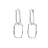 Chloe + Lois Luxe Link Hoops Silver