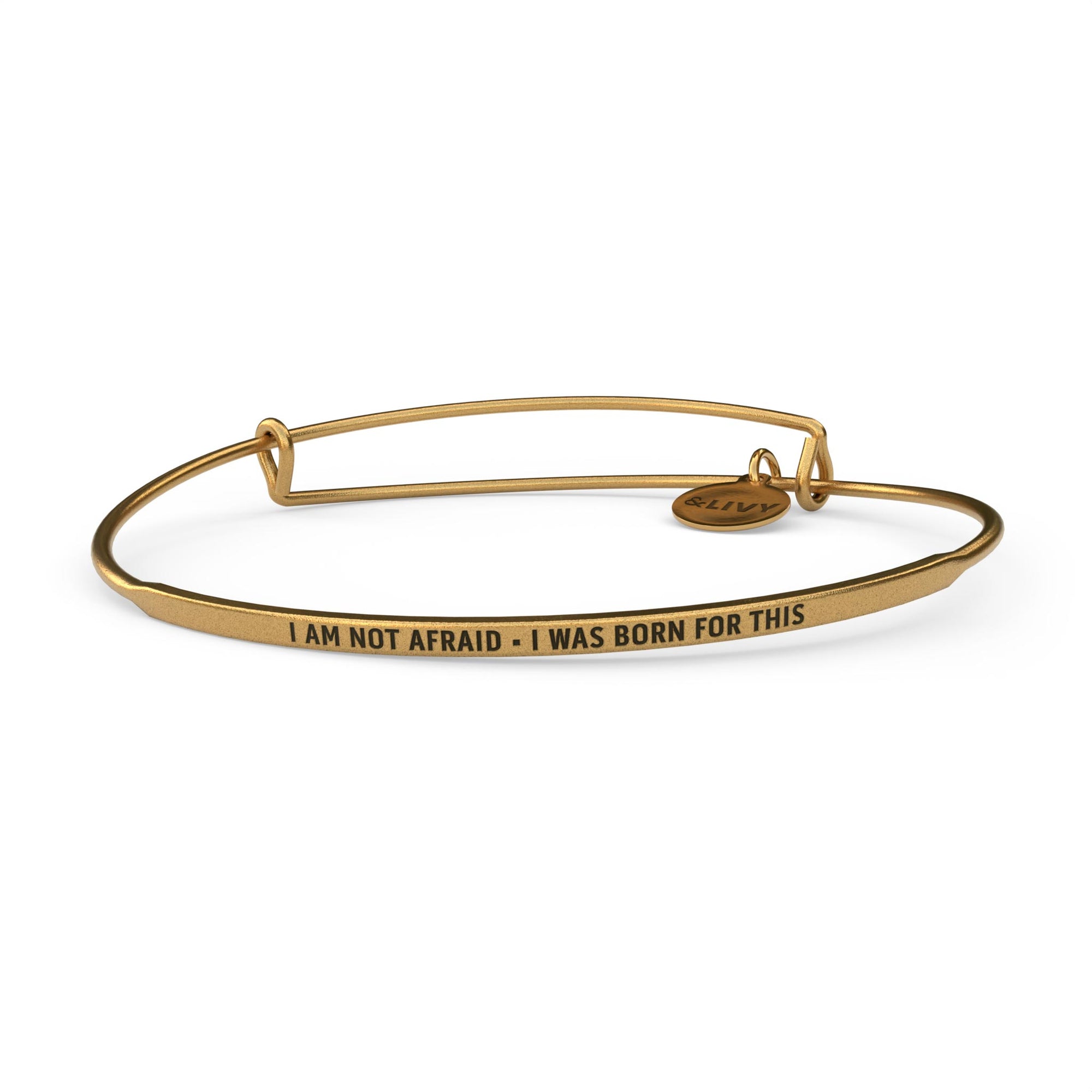 &LIVY Gold POSY Bangle I Am Not Afraid