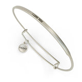 &LIVY Silver POSY Bangle I Love You