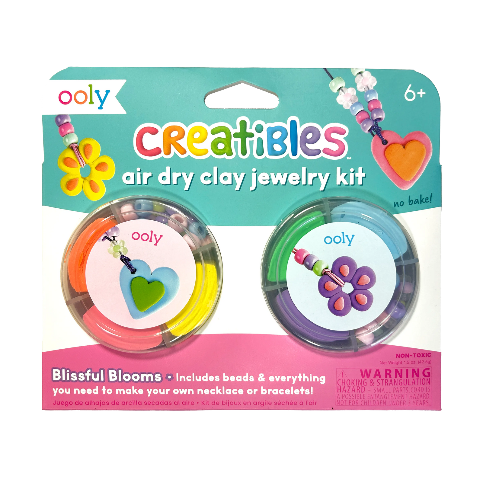 OOLY Creatibles: Air Dry Clay Jewelry Kit Blissful Blooms