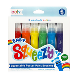 OOLY Easy Squeezy: Squeezable Poster Paint Brushes Set of 6