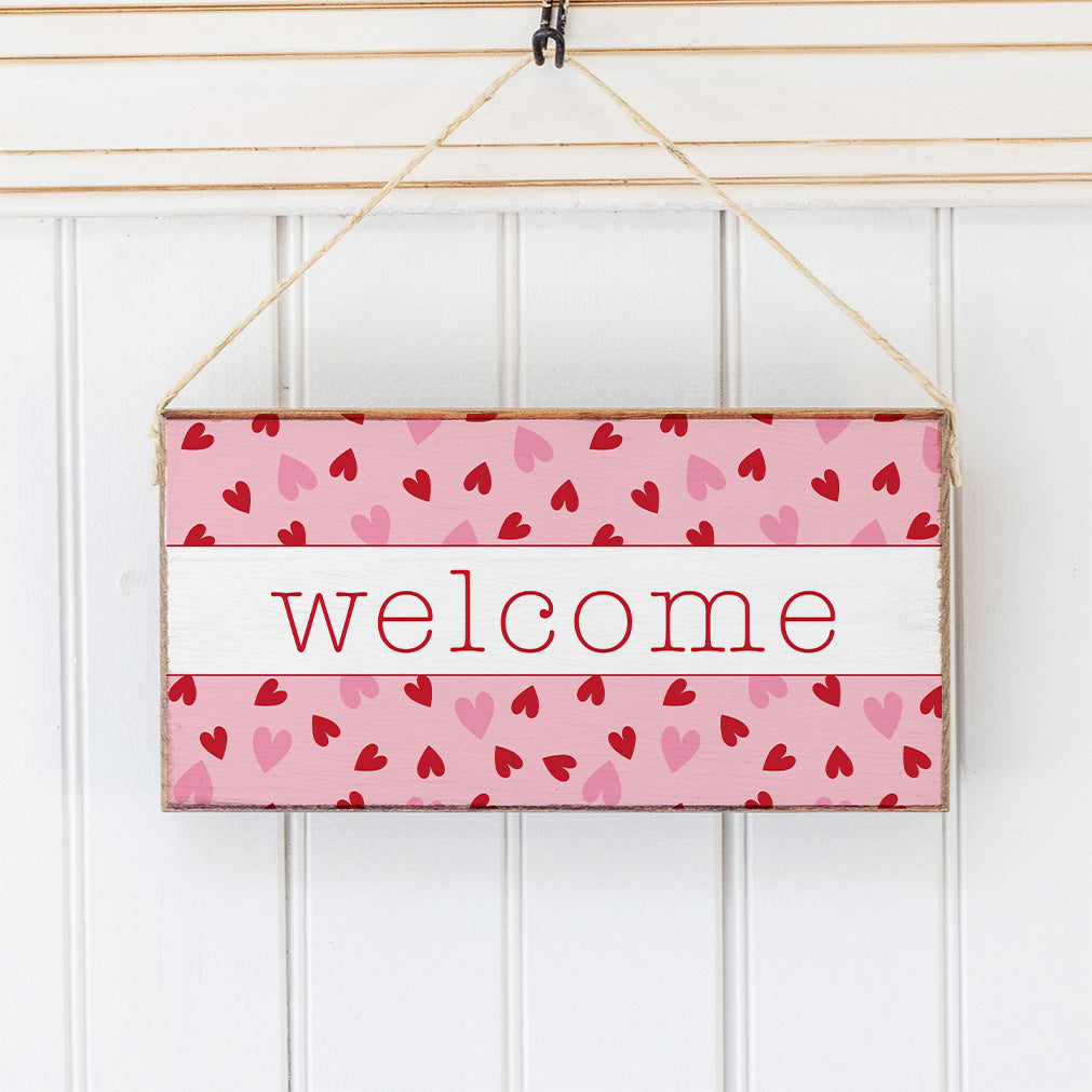 Rustic Marlin Twine Sign Welcome Heart Valentine's