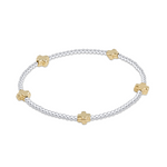 enewton Signature Cross Small Sterling Mixed Metal Bead 2mm Gold Bracelet