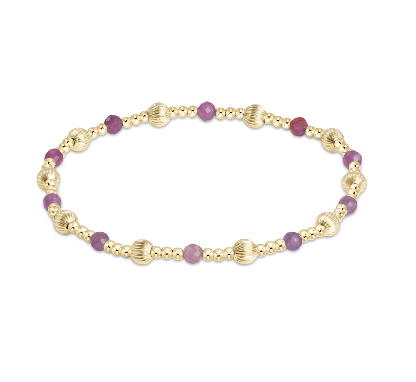 enewton 4MM Dignity Sincerity Pattern Bracelet Ruby