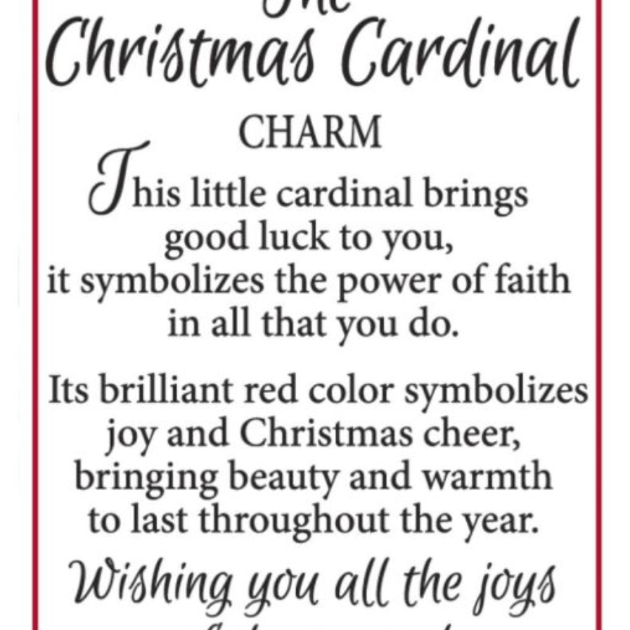 Ganz - The Christmas Cardinal Charm