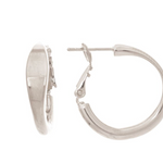 Rain Silver Graduated Wire 3/4" Hypoallergenic Hoop Earrings