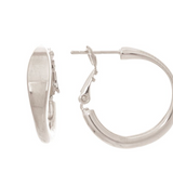 Rain Silver Graduated Wire 3/4" Hypoallergenic Hoop Earrings